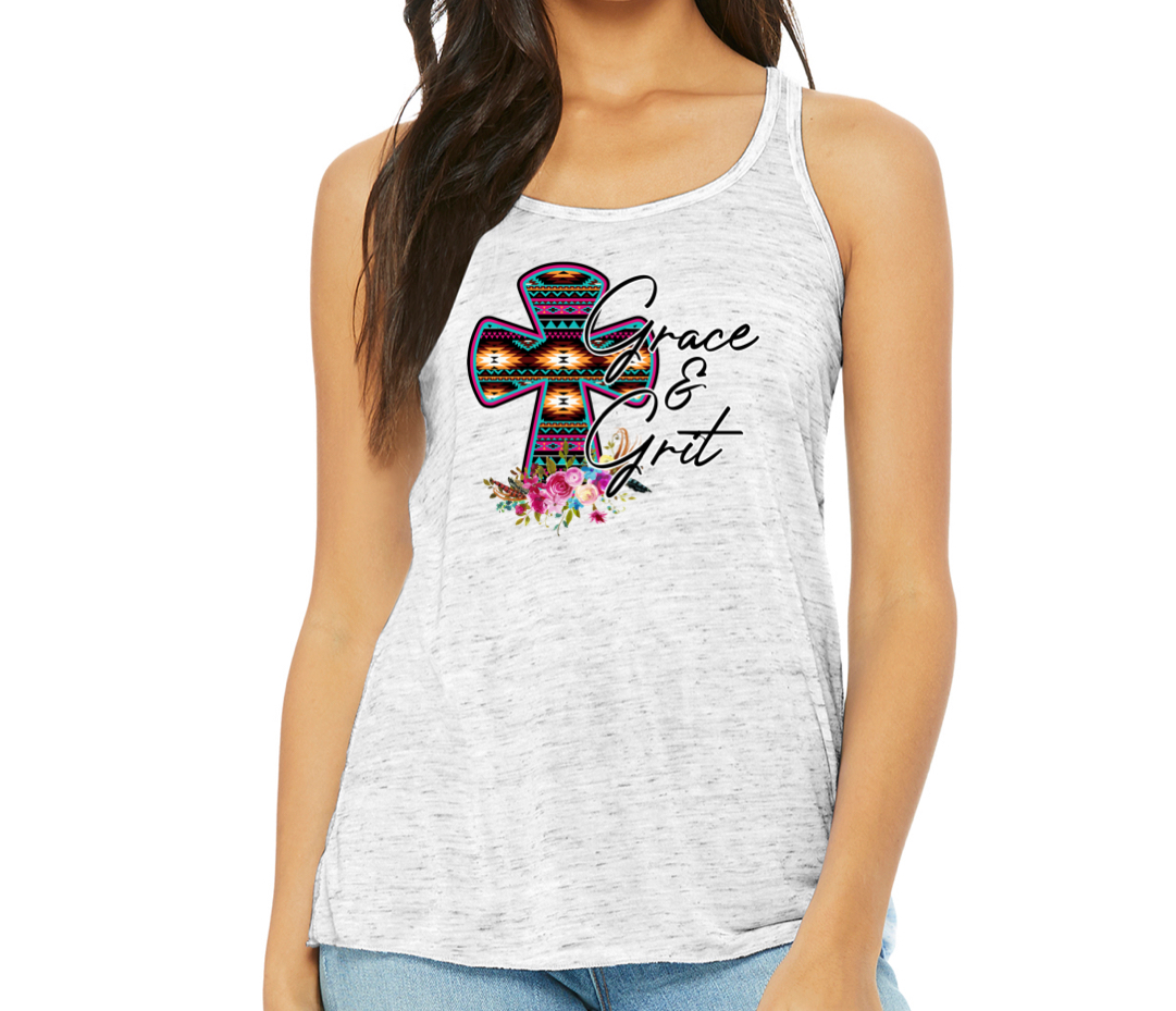 Grace & Grit w/ Aztec Floral Cross