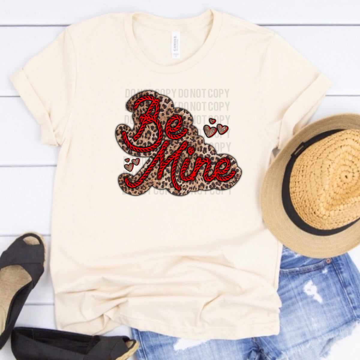 Be Mine - Western Rope & Leopard & Heart Accent