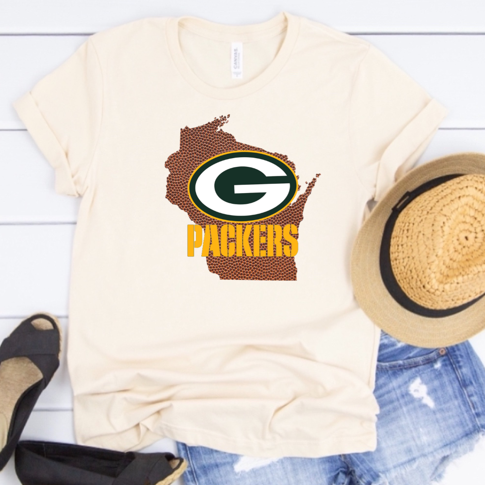 Green Bay Packers w/ Football Leather Wisconsin