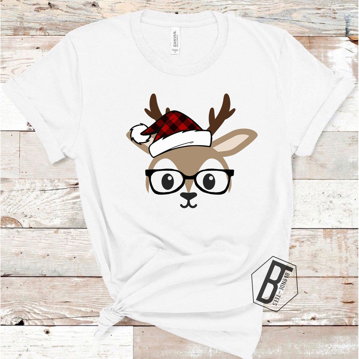 Christmas Reindeer - White Tee
