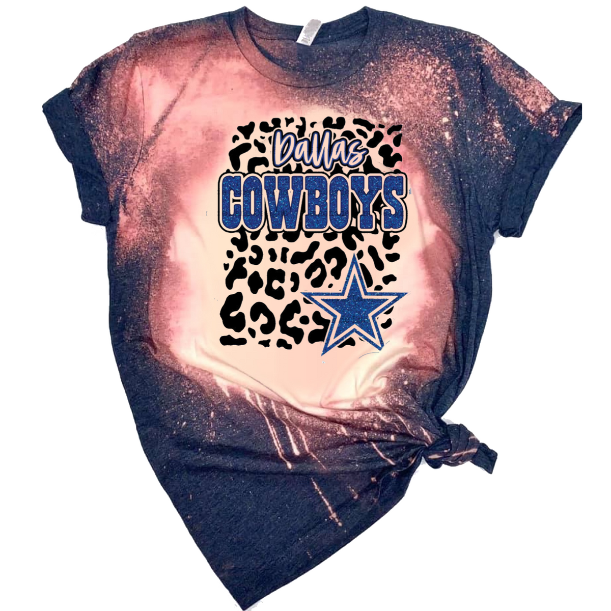 Cowboys w/ Black Leopard & Glitter Star WITH DALLAS