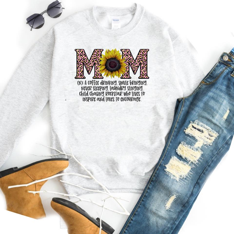 Mom Definition - w/ Sunflower and Pink Leopard