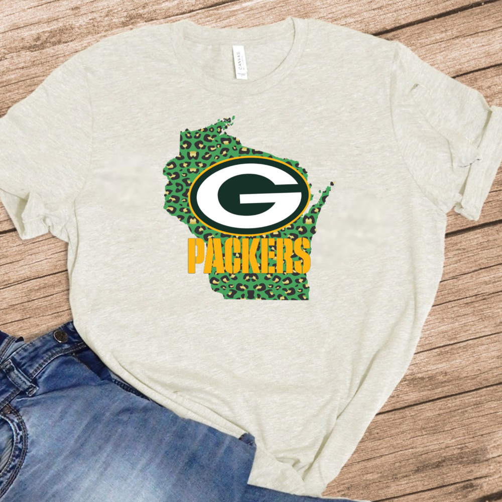 Green Bay Packers w/ Green Leopard - Design 2