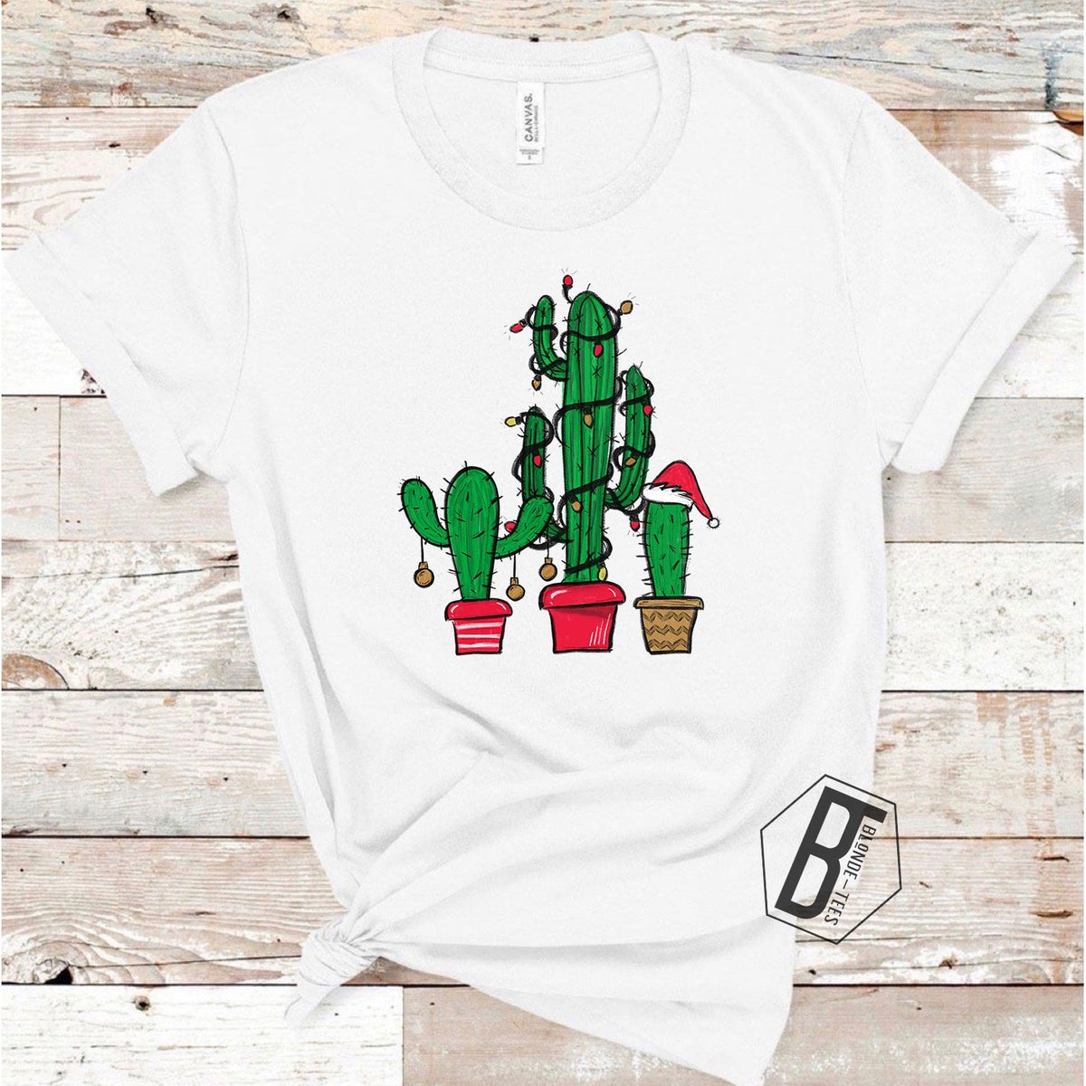 Christmas Cacti - White Tee