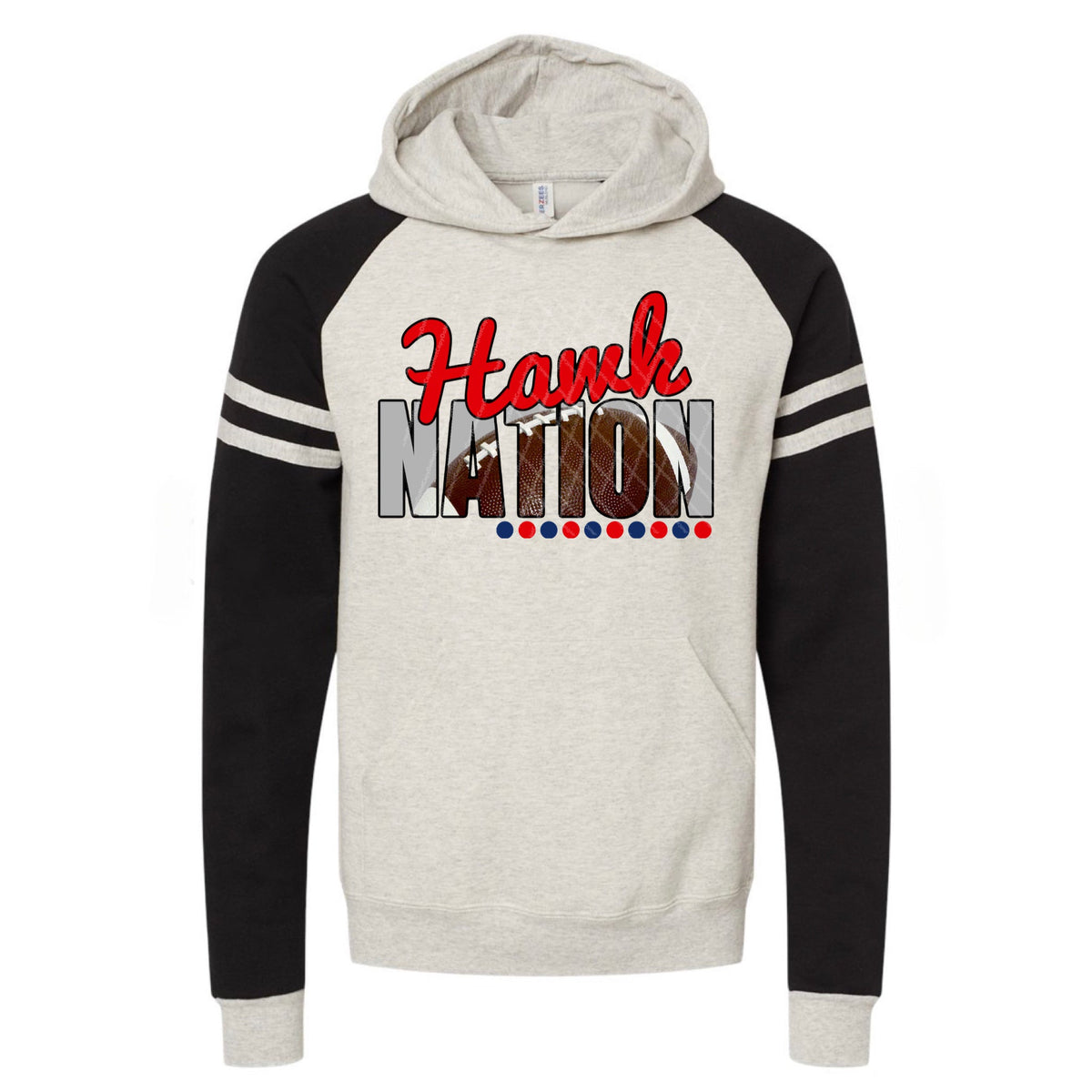 Hawk Nation w/ Red & Blue & Real Football - 10 Color Options