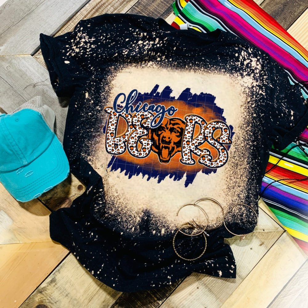 Chi Town Bears w/ Leopard & Orange / Blue Background