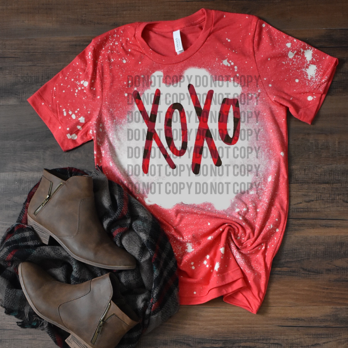 XOXO - Plaid - Valentines