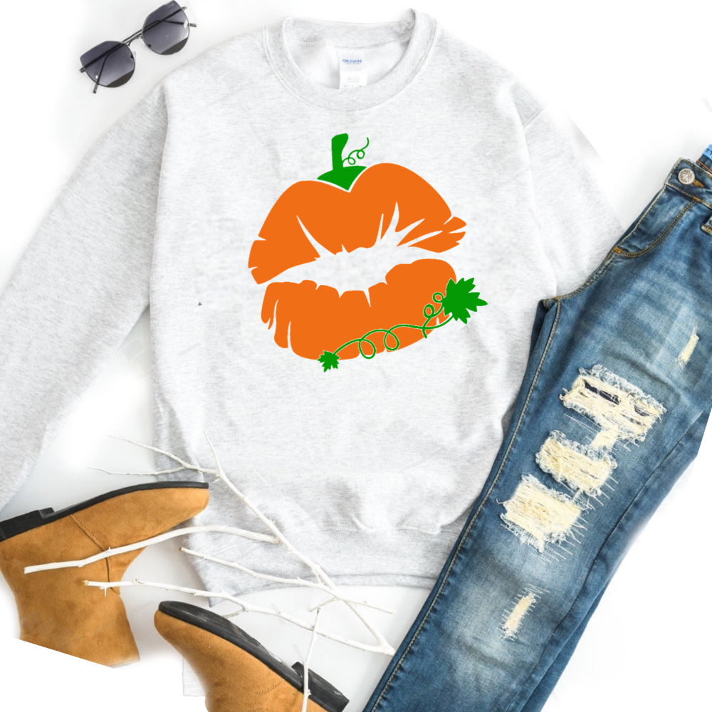 Kiss Heart Pumpkin Lips - Halloween