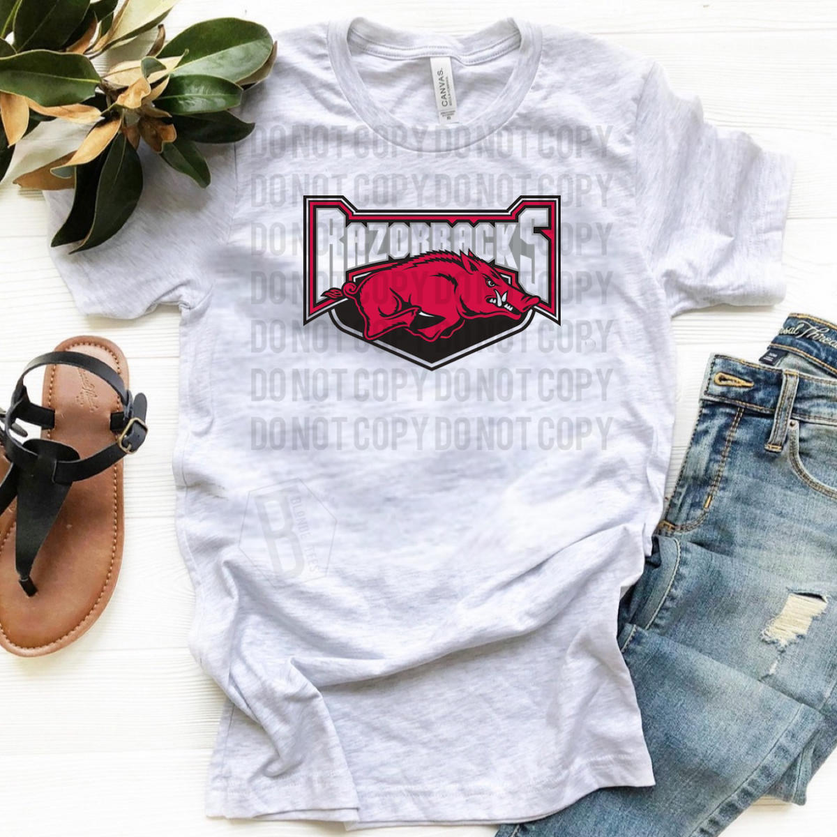 Razorbacks - Ash Grey Tee