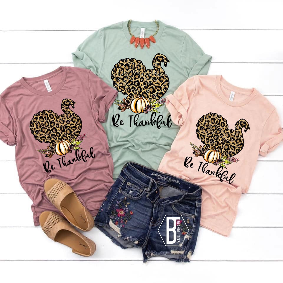 Be Thankful w/ Leopard Print Turkey