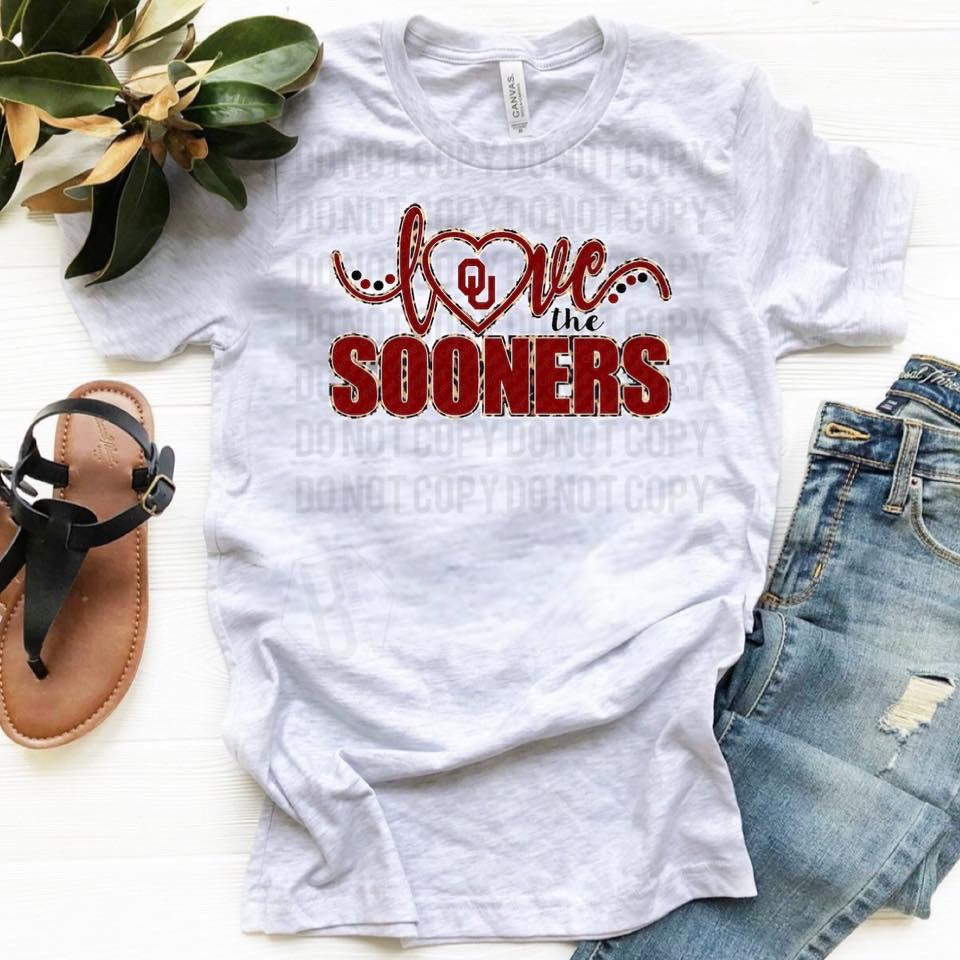 Love Sooners - Ash Grey