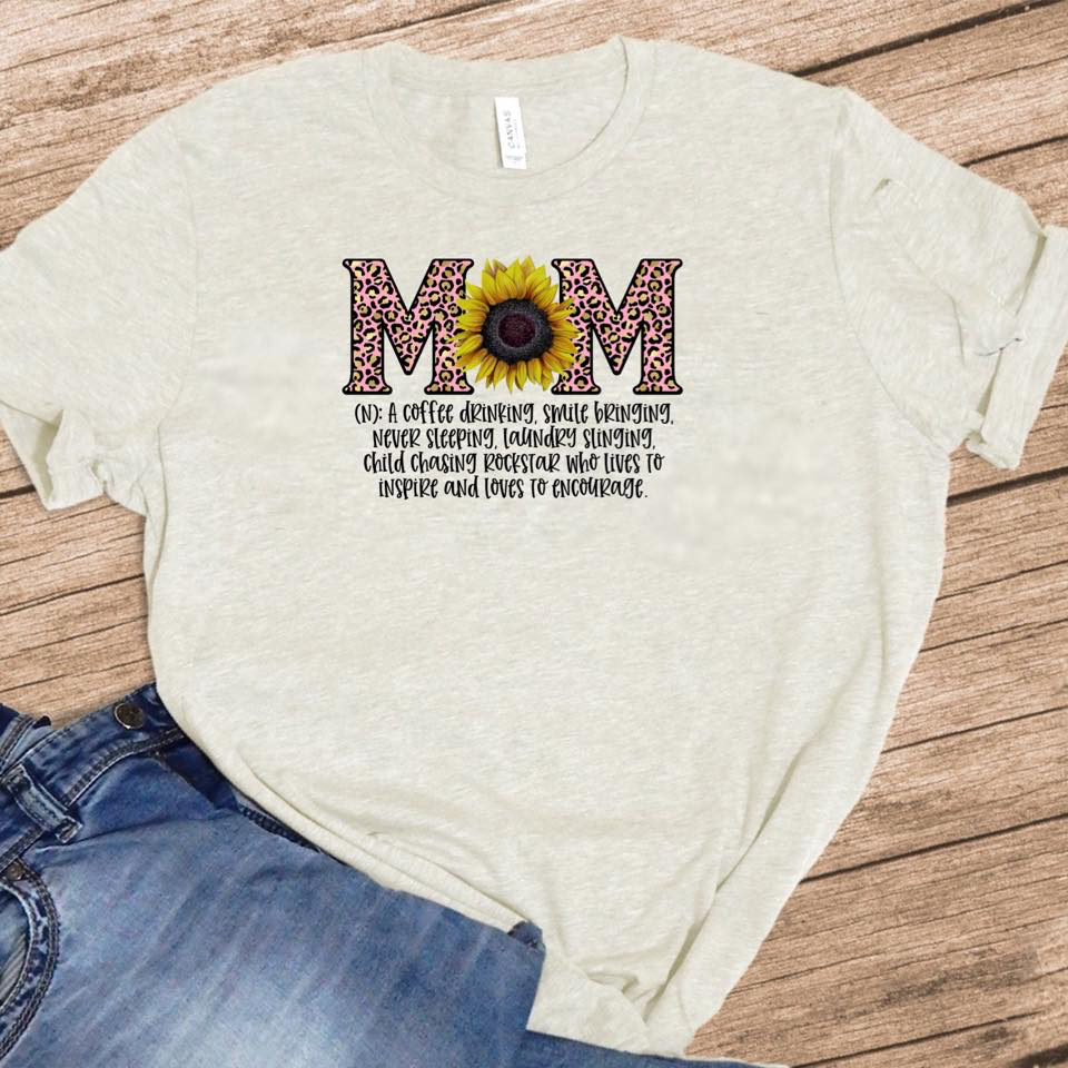 Mom Definition - w/ Sunflower and Pink Leopard