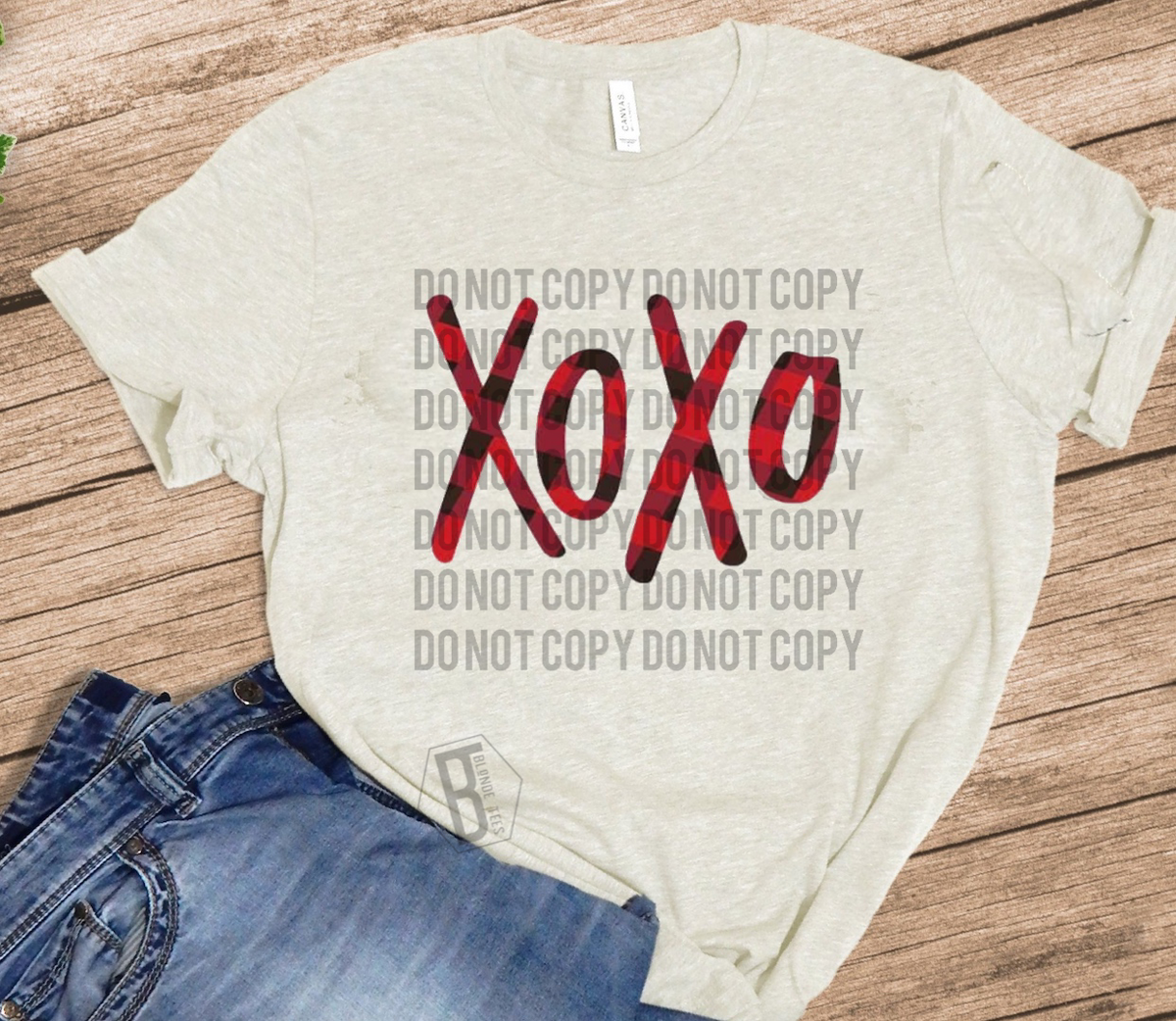 XOXO - Plaid - Valentines