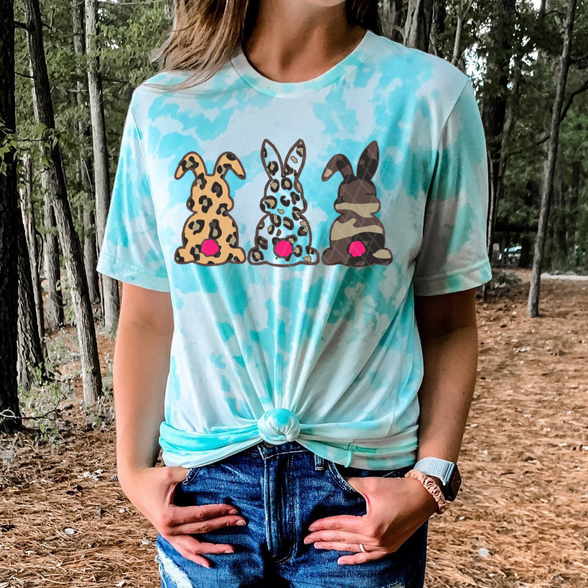 3 Bunny w/ Leopard & Camo Print
