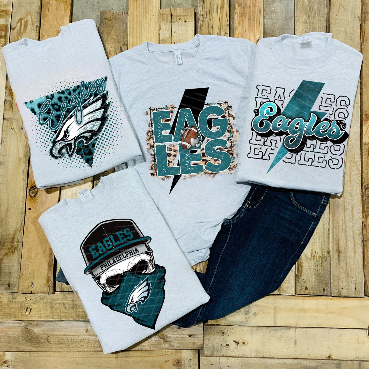 Eagles - w/ Leopard & Glitter Print