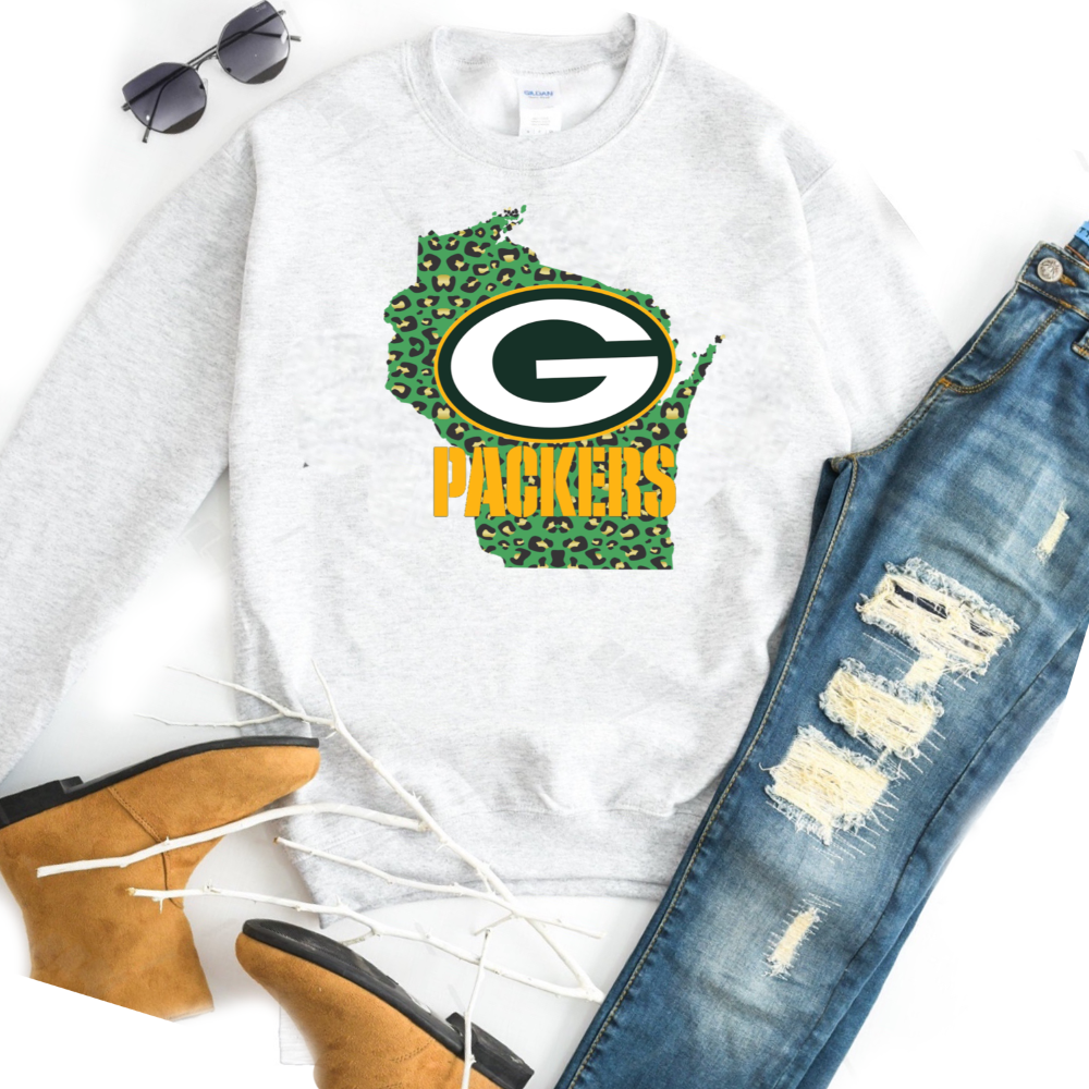 Green Bay Packers w/ Green Leopard - Design 2
