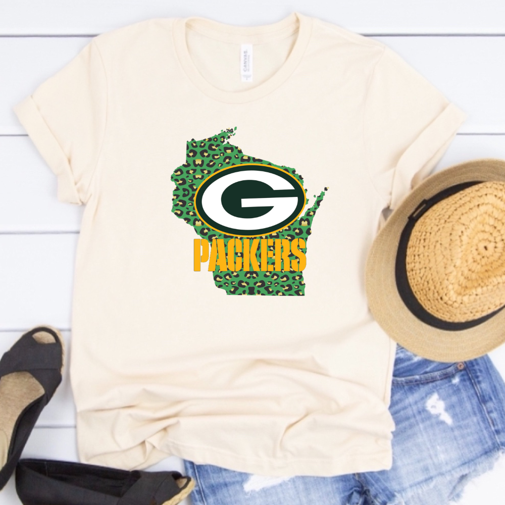 Green Bay Packers w/ Green Leopard - Design 2