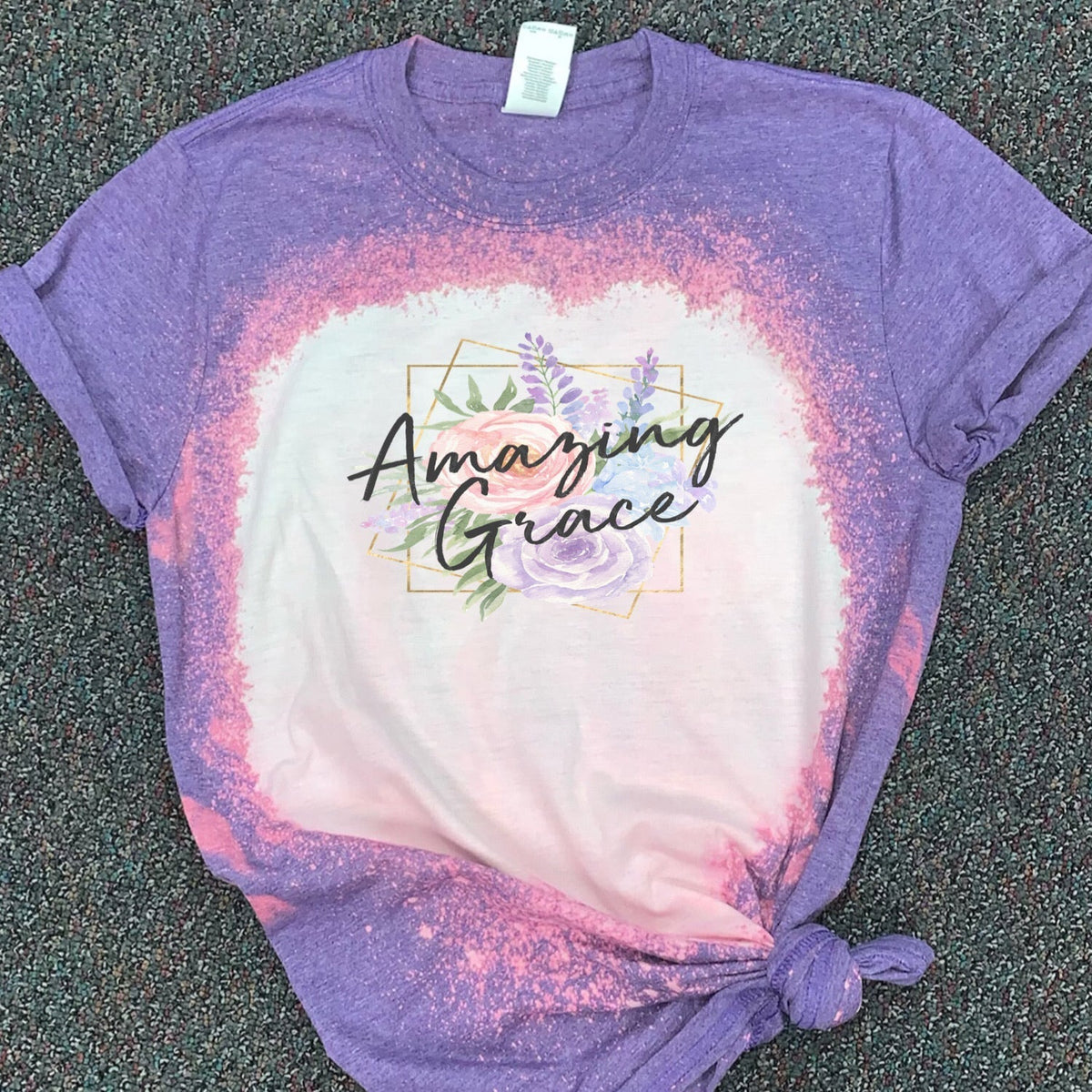 Amazing Grace w/ Floral Background