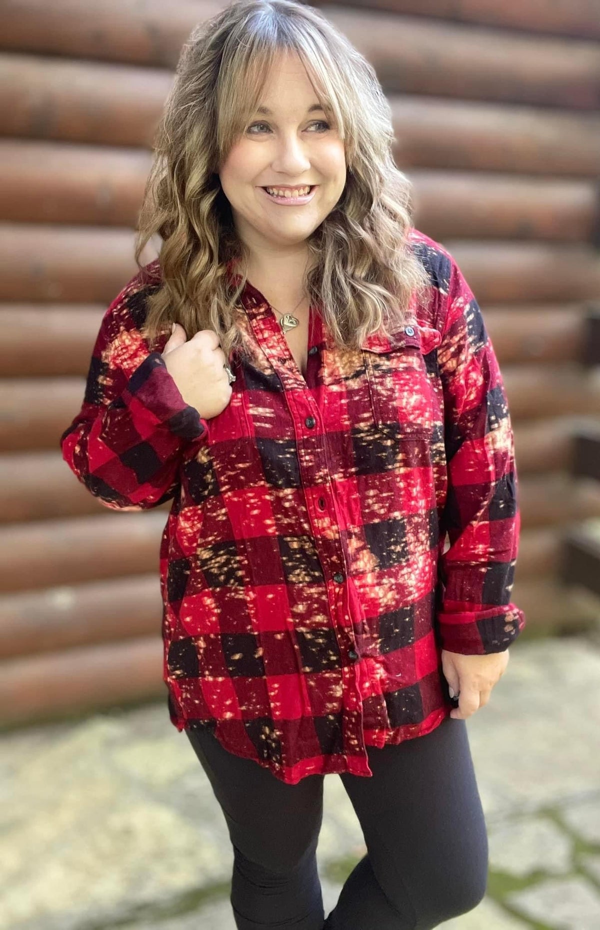 Drip Splatter/ Bottom / Sleeves - Acid Wash Flannel