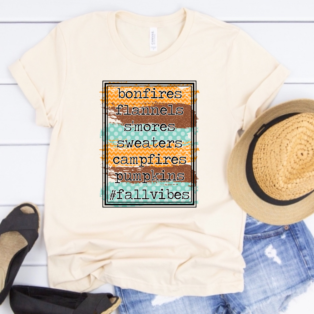 Fall Vibes - Bonfires Flannels Smores Sweaters Campfires Pumpkins