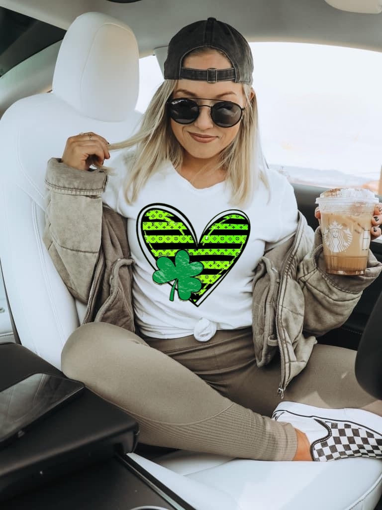 Bougie Green Heart & Clover