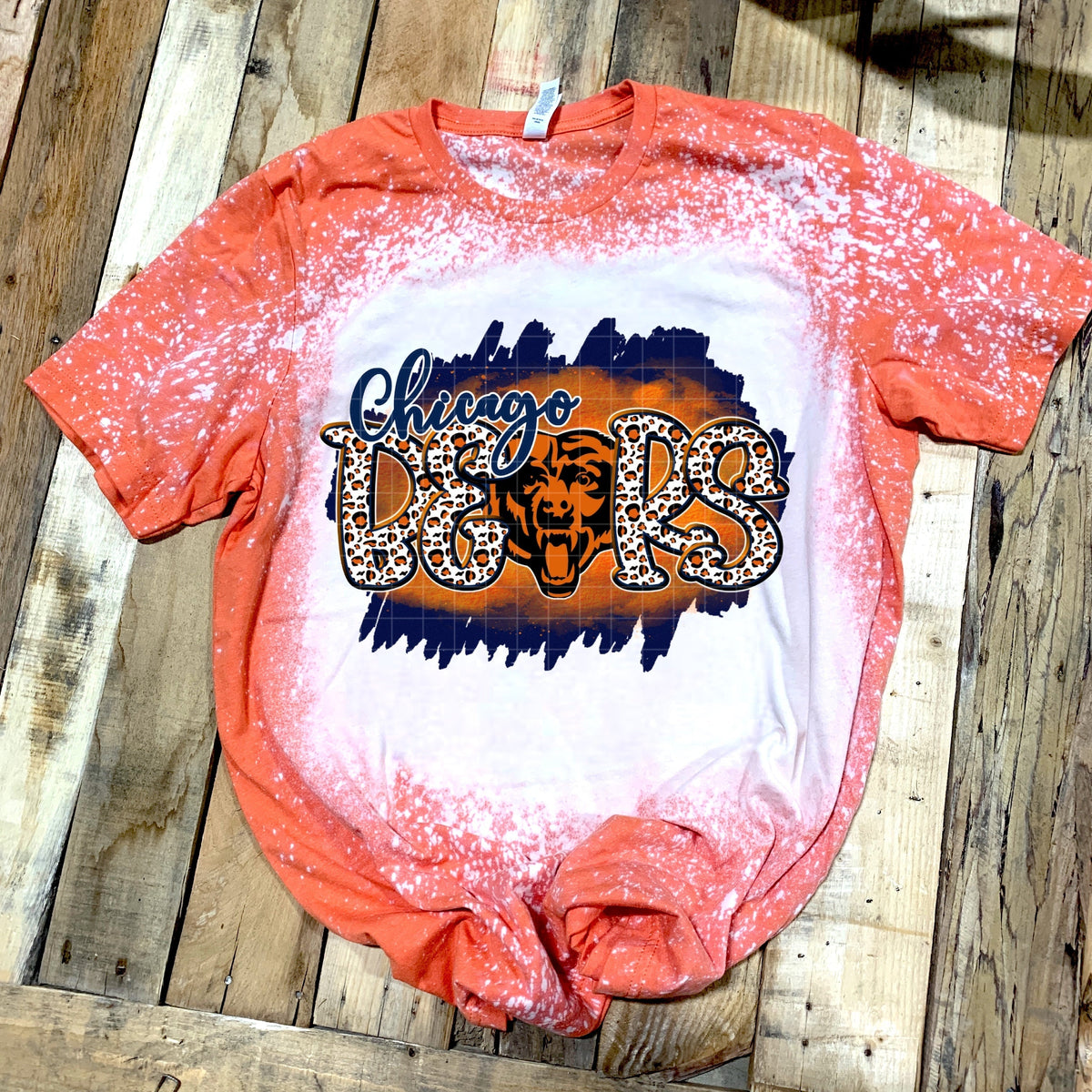 Chi Town Bears w/ Leopard & Orange / Blue Background