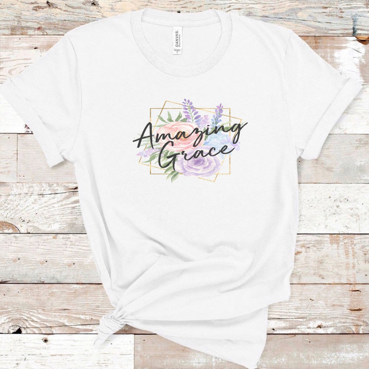 Amazing Grace w/ Floral Background