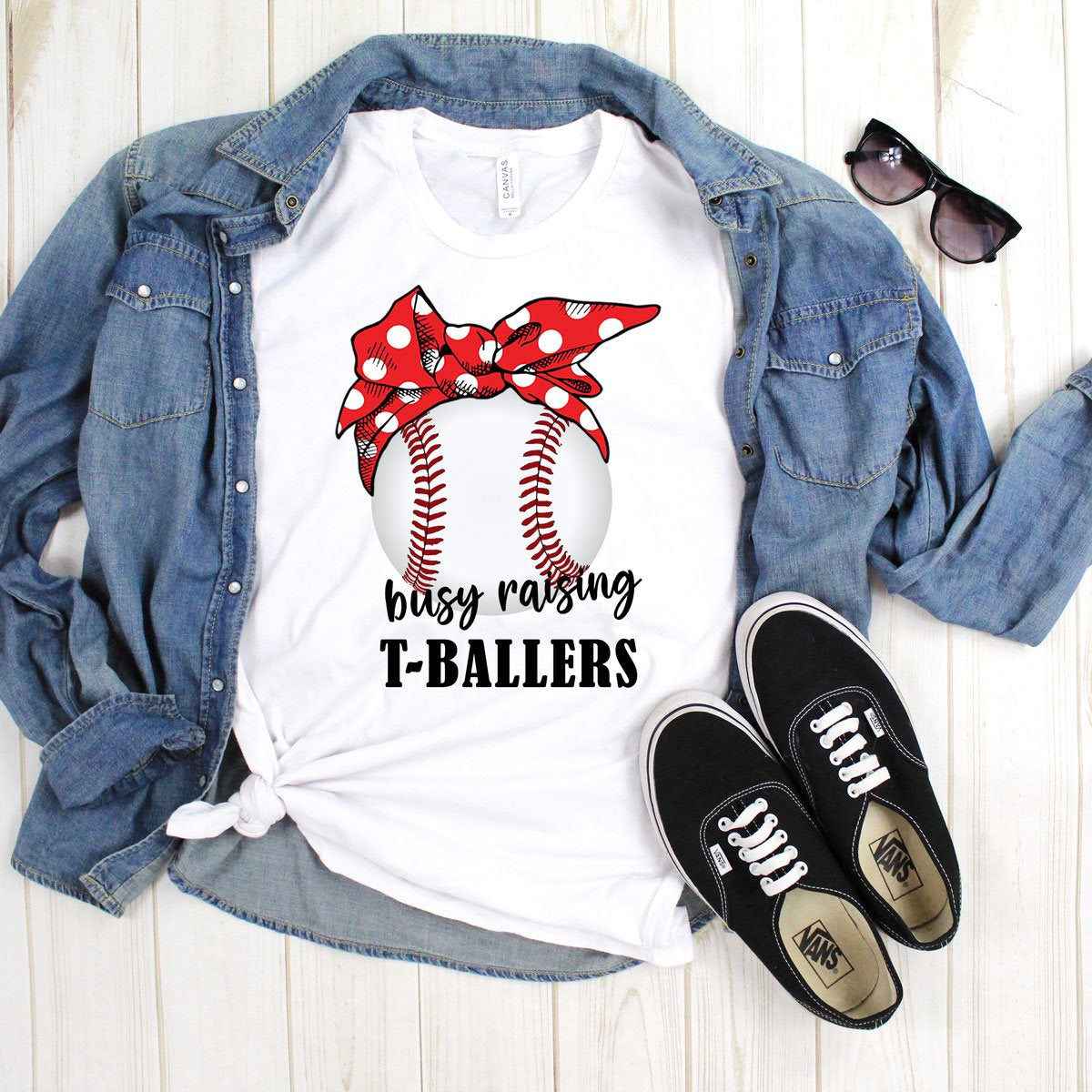 Busy Raising T-Ballers - White Tee