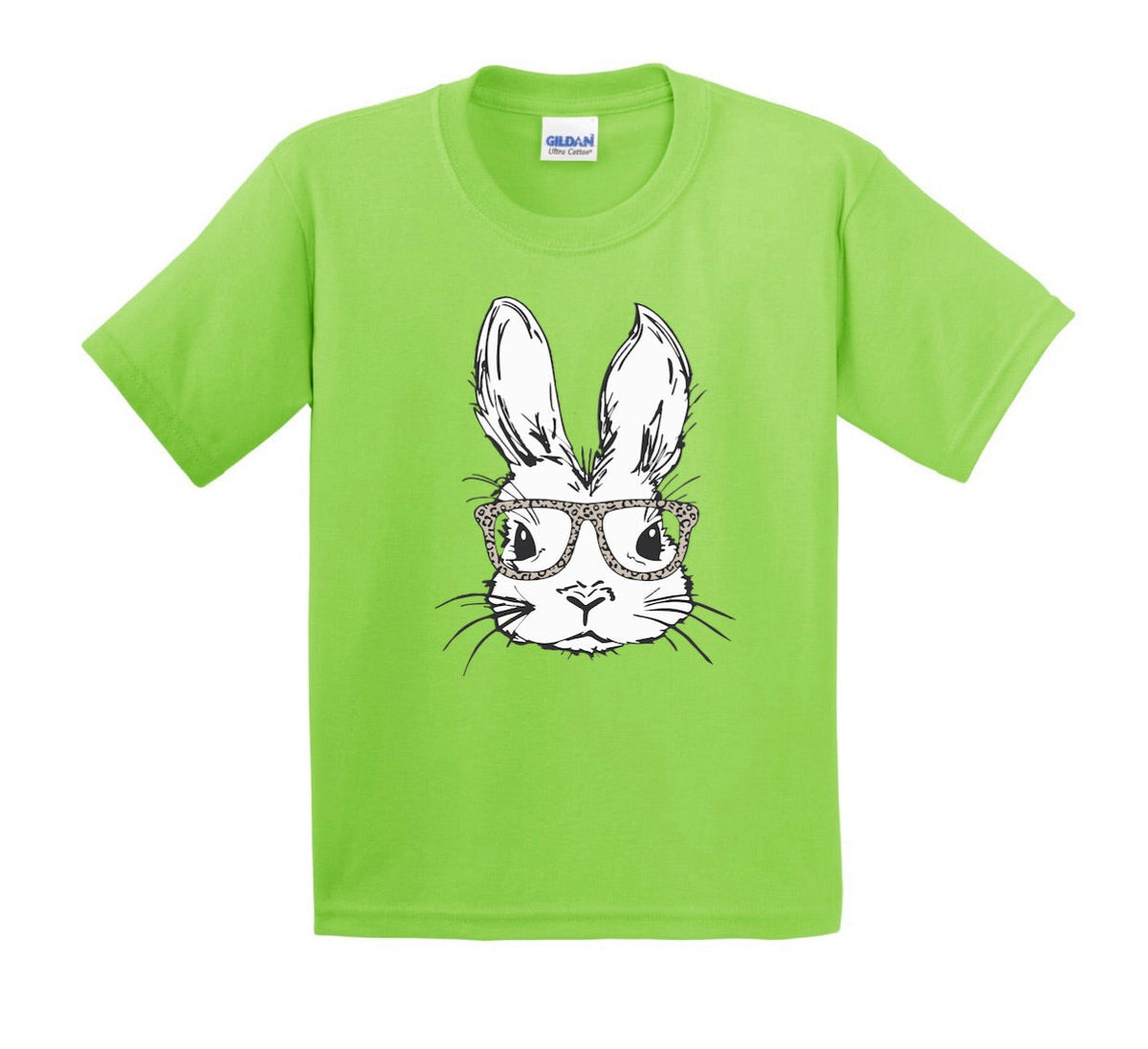 Hipster Bunny - White Ink - Youth