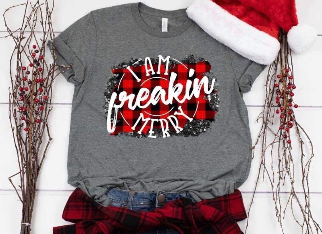 I Am Freakin' Merry - Charcoal Tee