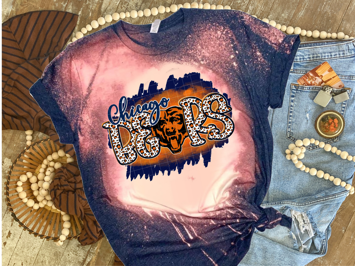 Chi Town Bears w/ Leopard & Orange / Blue Background