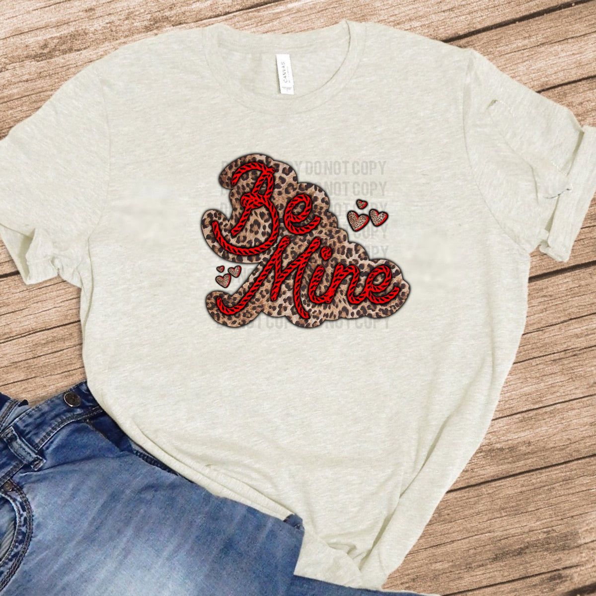 Be Mine - Western Rope & Leopard & Heart Accent