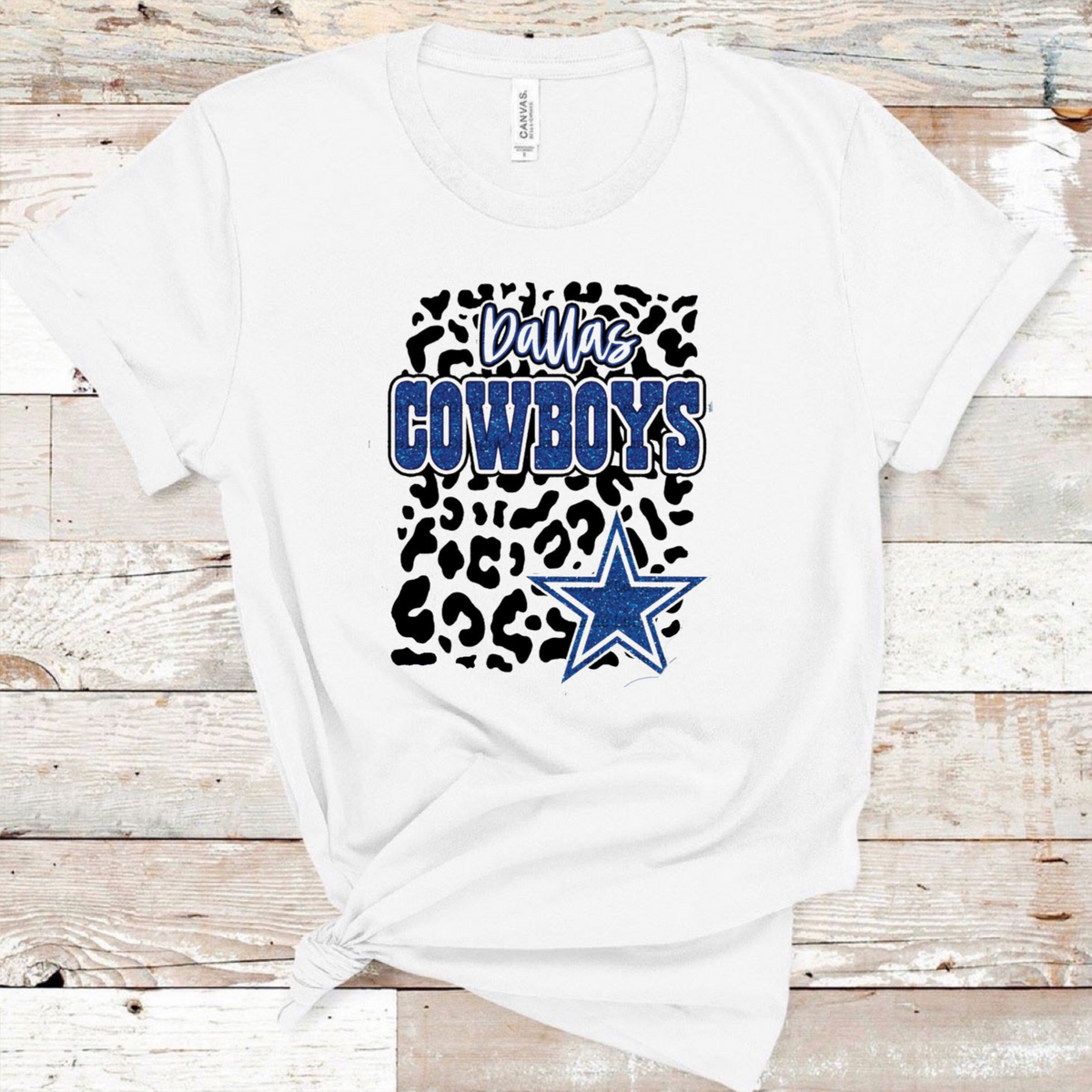 Cowboys w/ Black Leopard & Glitter Star WITH DALLAS