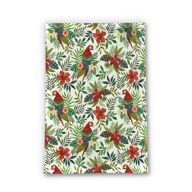 Tropical Parrot Tea Towel
