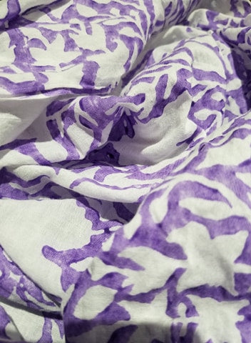 Block Printed Floral desig Fabric