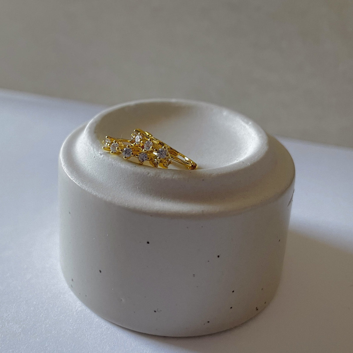 Kelly Huggies- White Zirconia