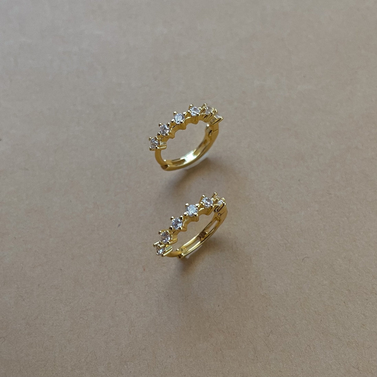 Kelly Huggies- White Zirconia
