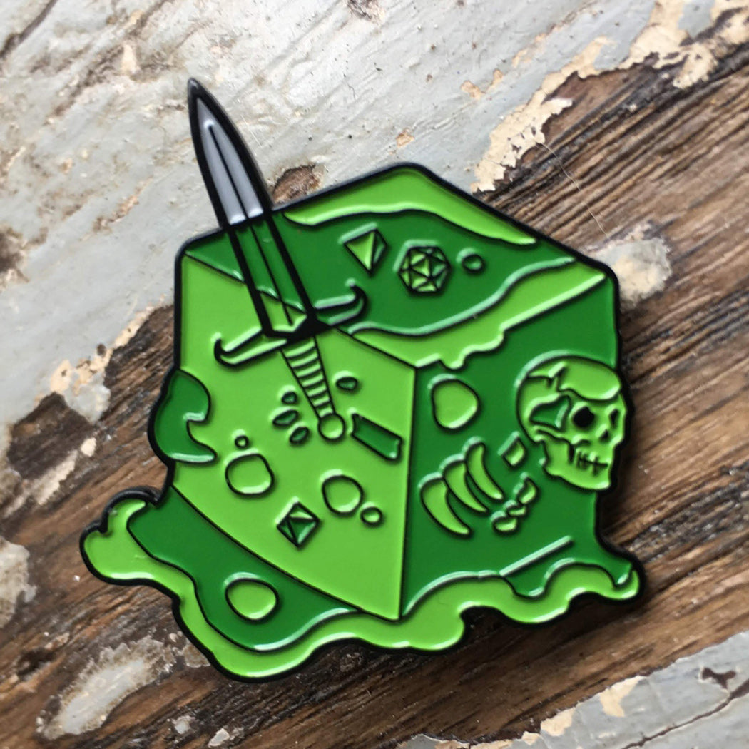 Gelatinous Cube Enamel Pin