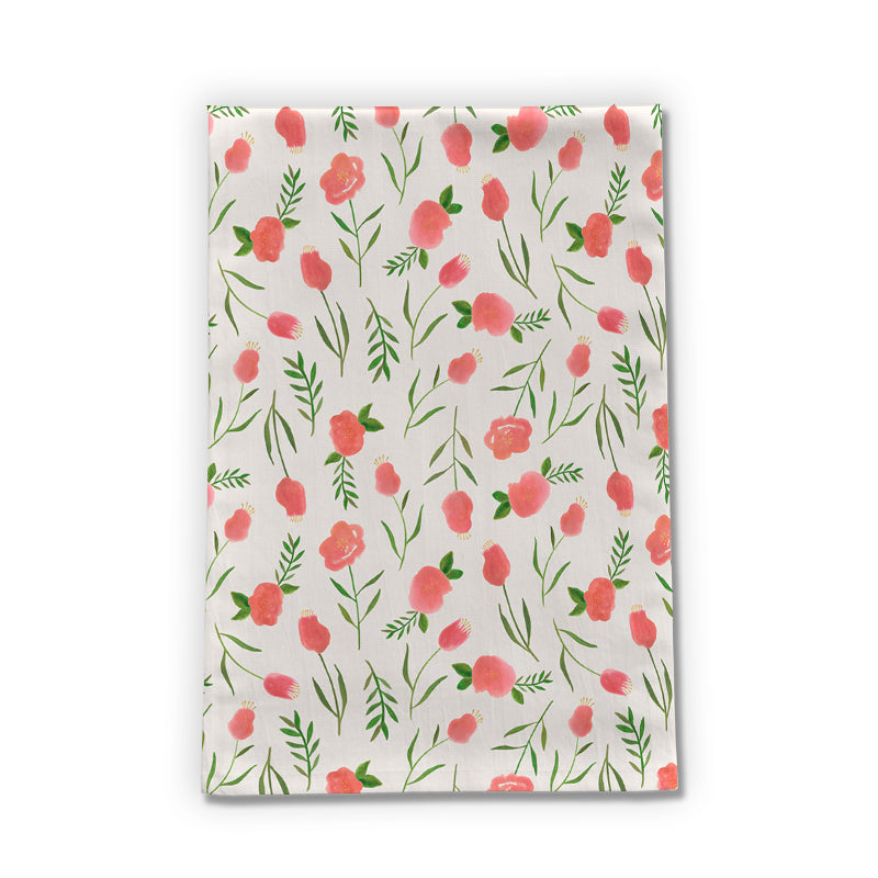 Spring Watercolor Tea Towel