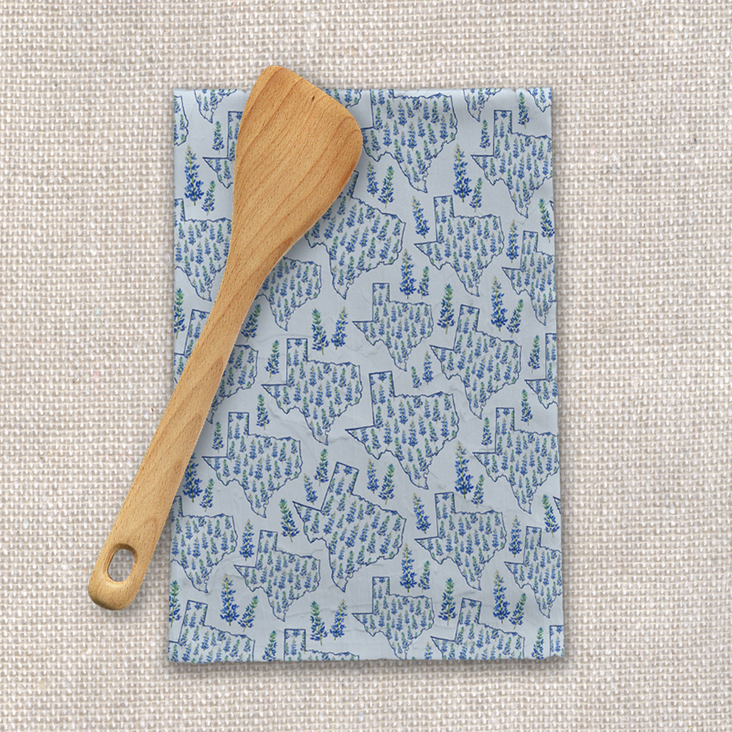 Texas Blue Bonnet Tea Towel