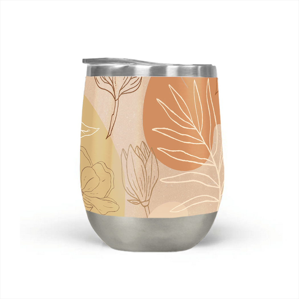 Orange Abstract Desert Wine Tumbler