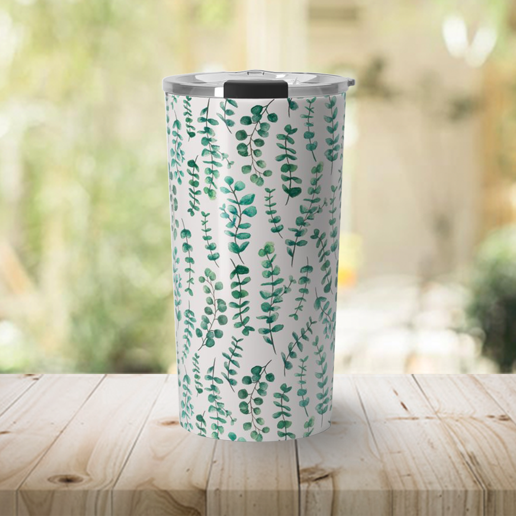 Eucalyptus Watercolor Travel Mug