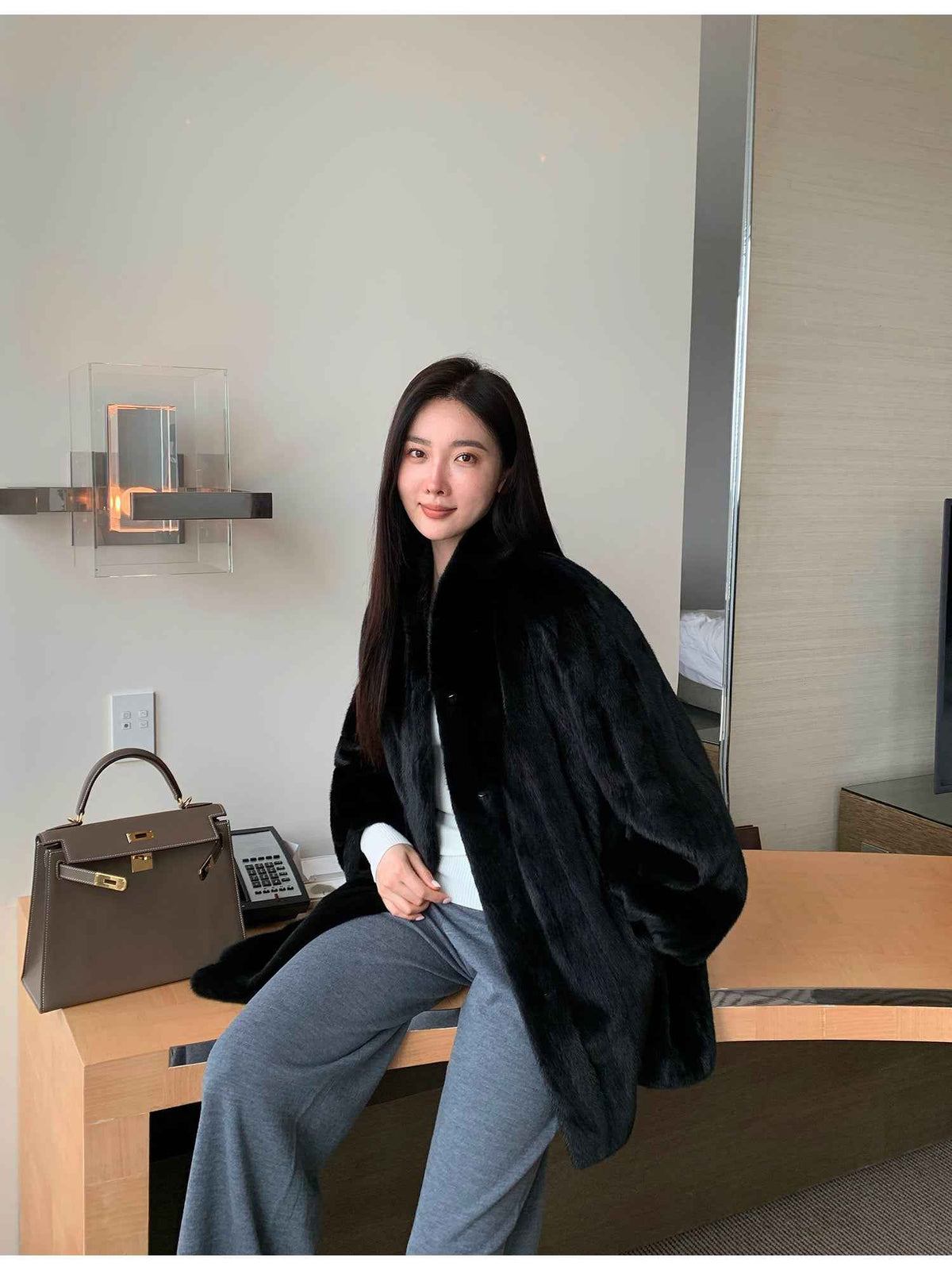 Meteor Variations Sable Fur Coat Women