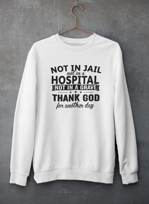 Not In Jail Not In A Hospital Not In A Grave Sweat Shirt