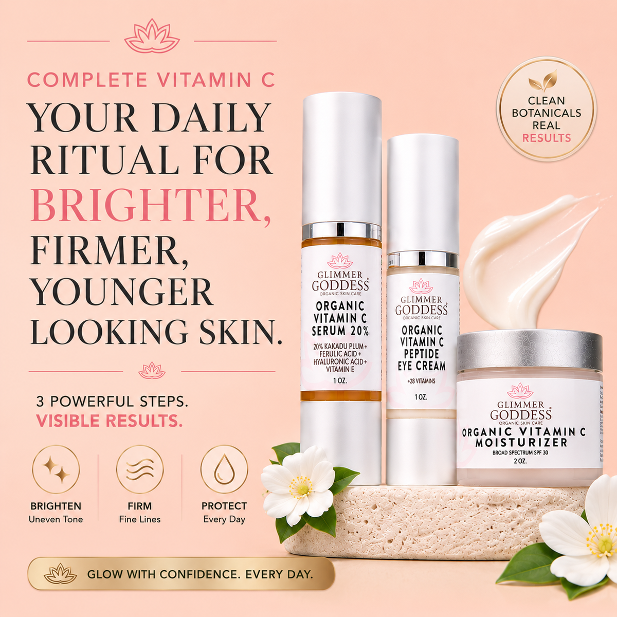 Vitamin C 3-Step Anti-Aging Kit – Complete System