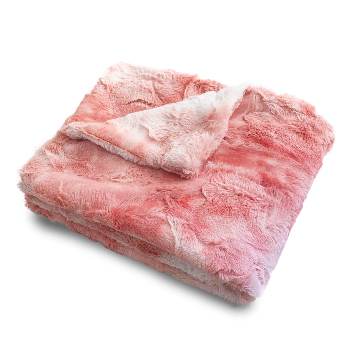 FAUX FUR TIE DYE BABY BLANKET IN GIFT BOX (MPB4)