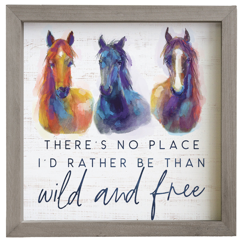 Wild And Free Horses - Rustic Frame