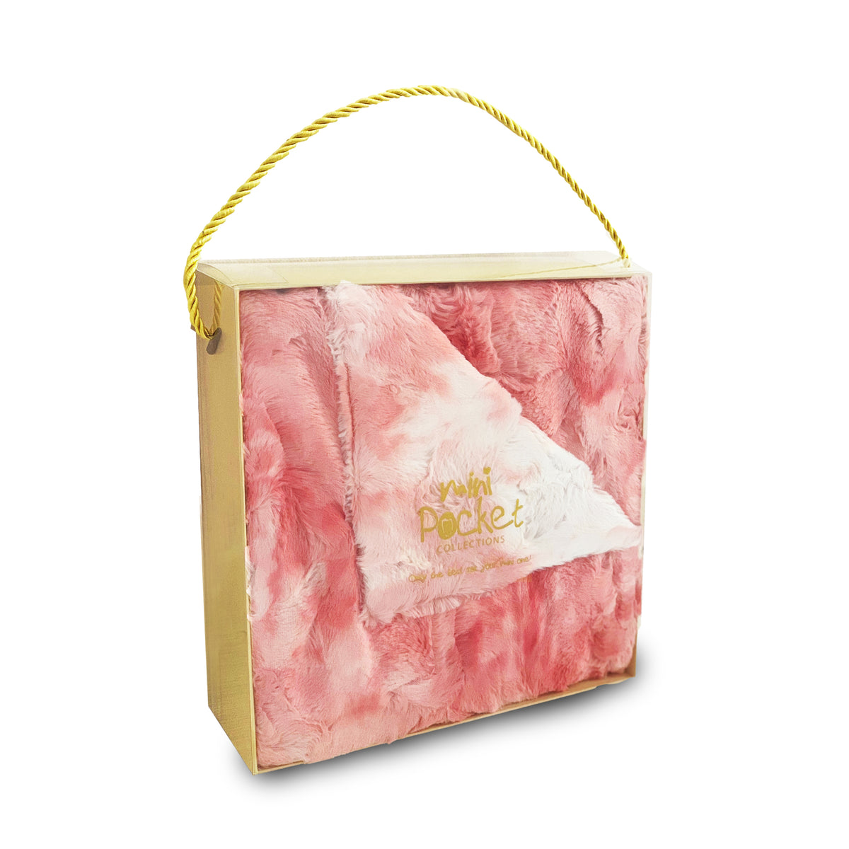 FAUX FUR TIE DYE BABY BLANKET IN GIFT BOX (MPB4)