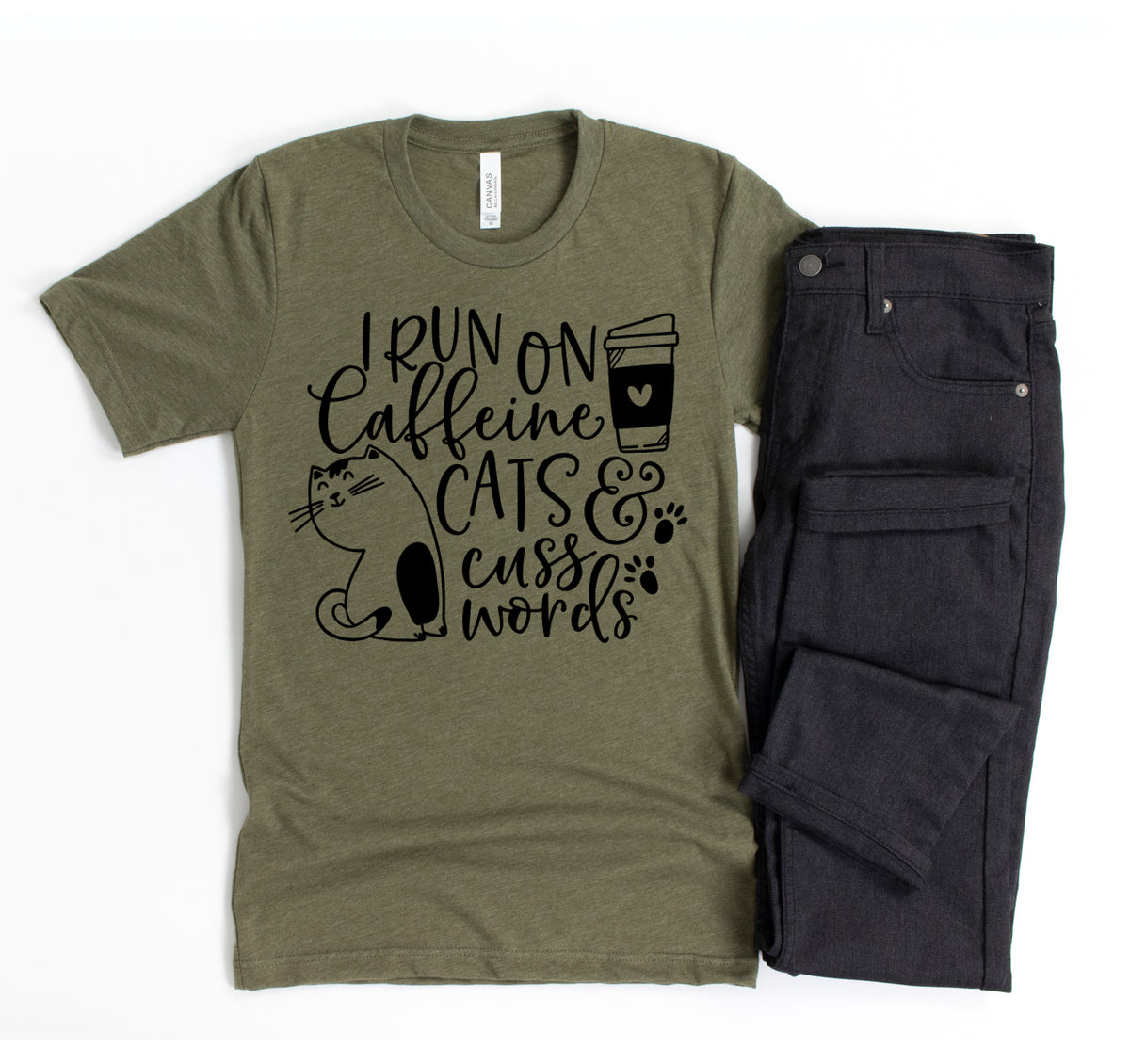 I Run On Caffeine Cats T-shirt