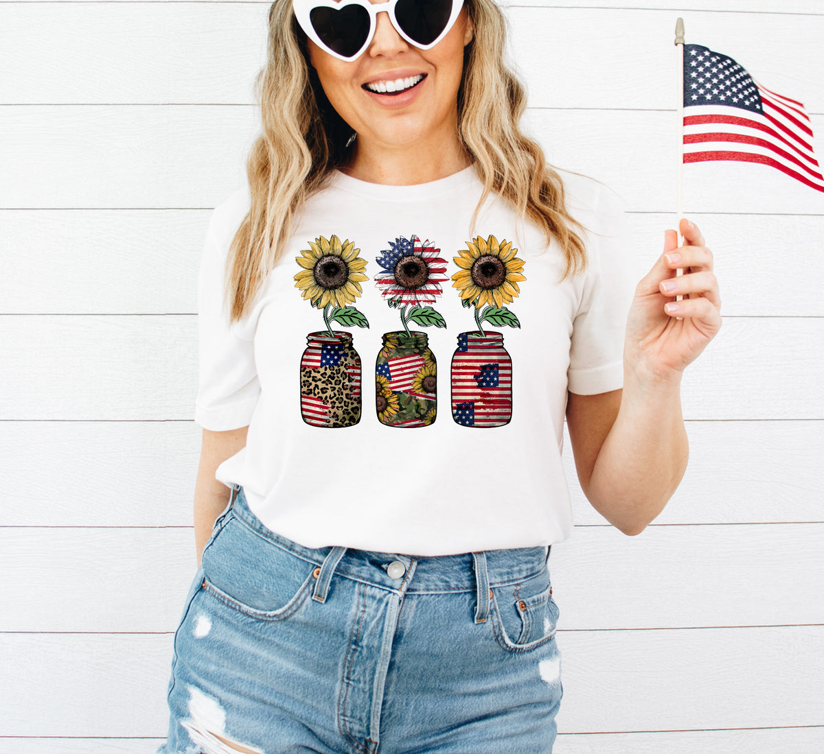 4Th Of July Sunflower T-Shirt